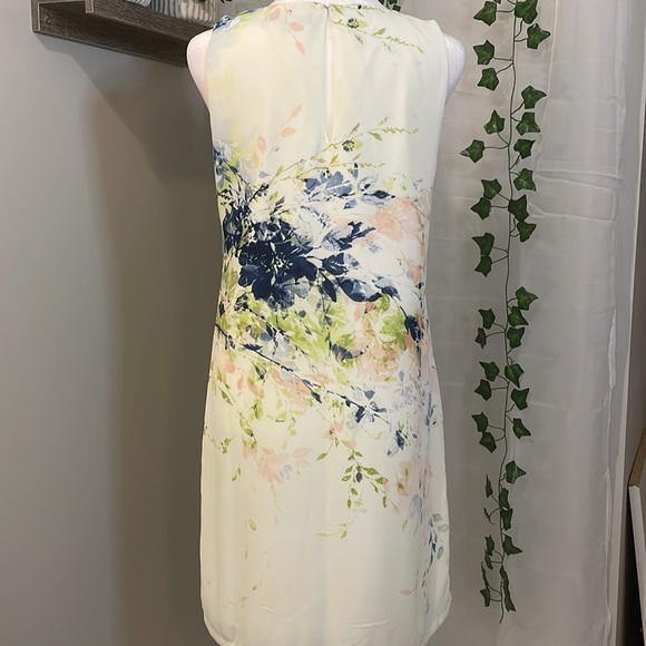 ROSE & OLIVE DRESS • SIZE 2 • CREAM COLOR WITH FLORAL PRINT • LIKE NEW - Picture 6 of 8